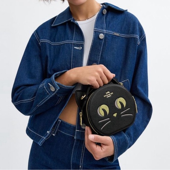 New Coach Canteen Crossbody Bag With Halloween Cat #CW467 - Picture 4 of 8